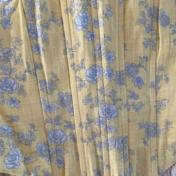 YLLW THE LABEL ANDIE LINEN CORSET TOP IN BUTTER TOILE FLORAL - Picture 10 of 12